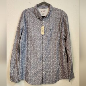 NWT Original Penguin Long Sleeve Button-Down Bowling Themed Men's Shirt, Size XL